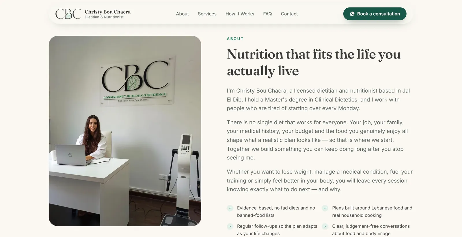 Dietitian Christy screen 2