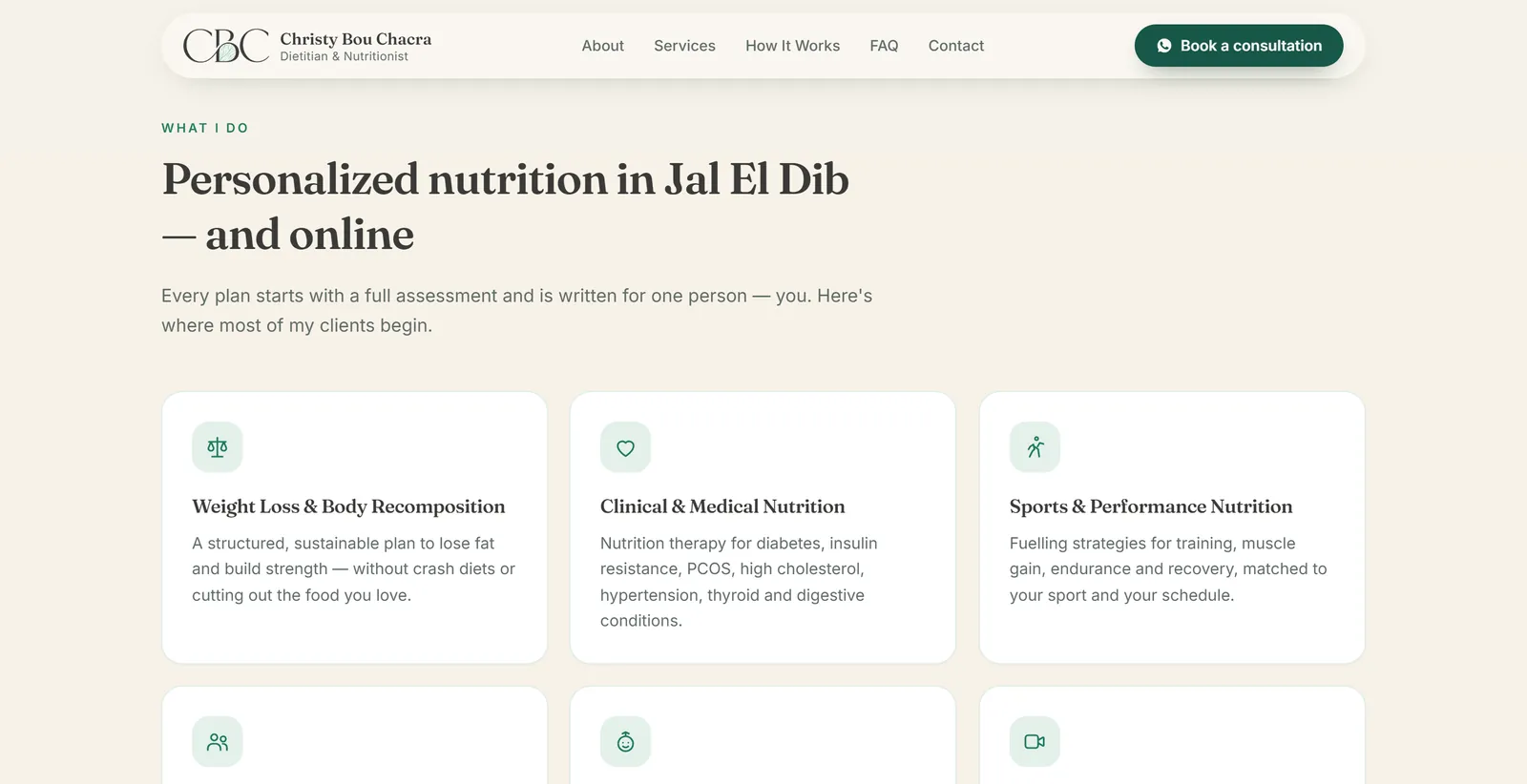 Dietitian Christy screen 3