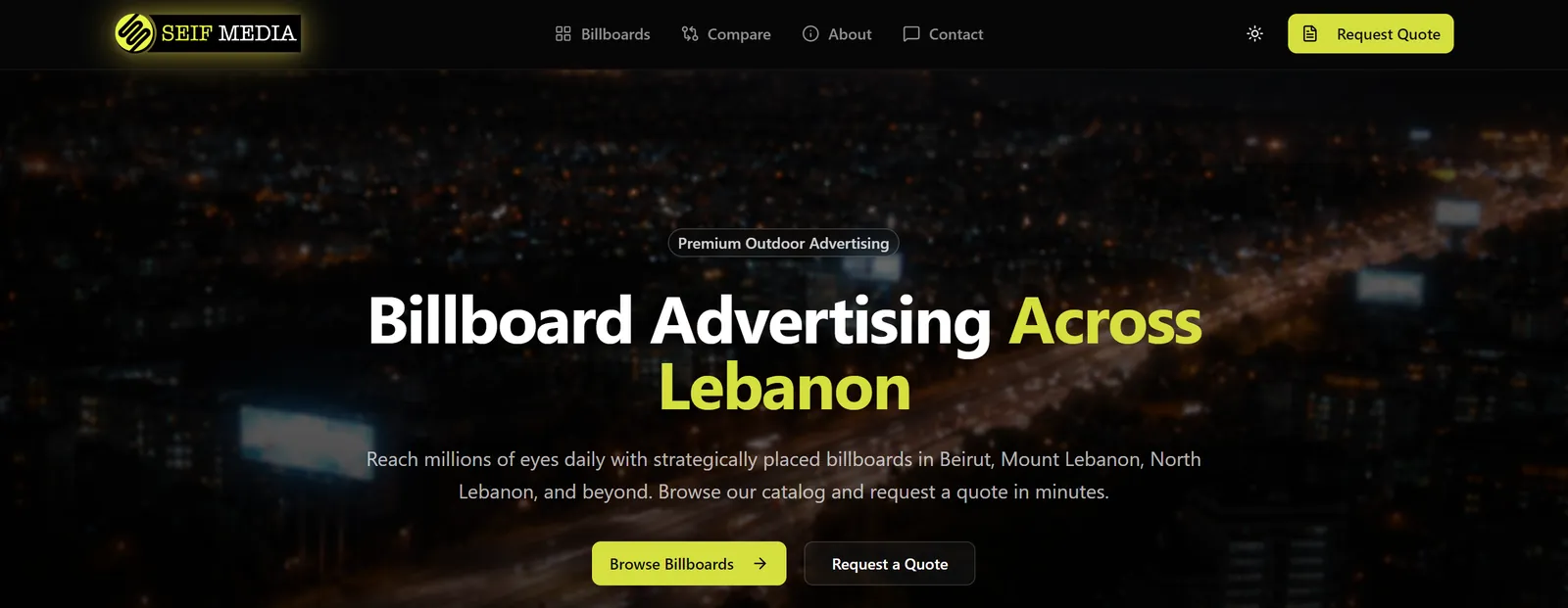 Seif Media website homepage